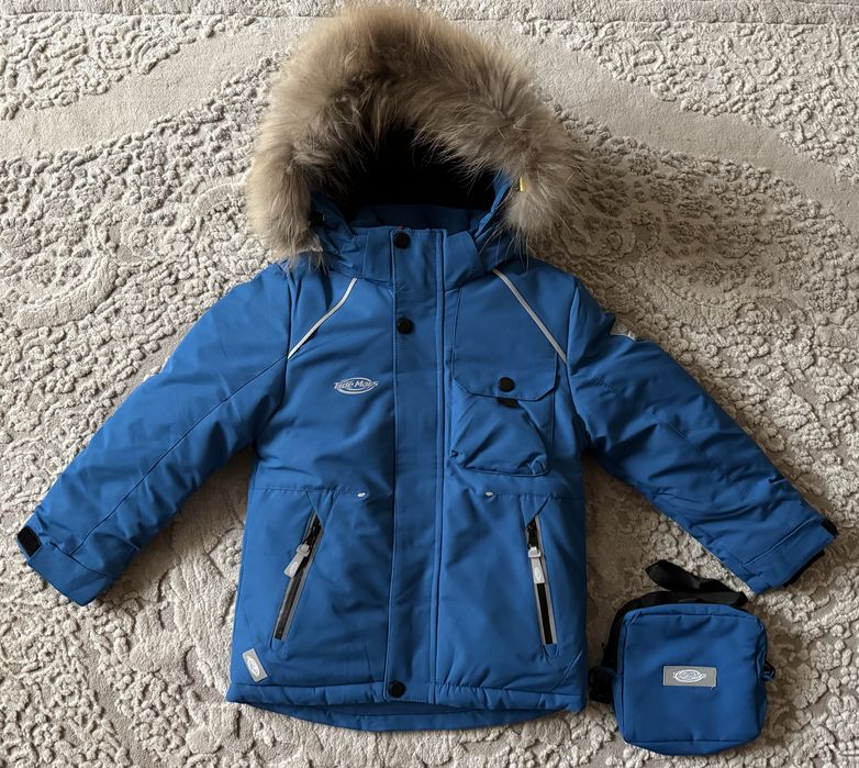 Зимовий дитячий роздільний термо комбінезон костюм на хлопчика 122-128