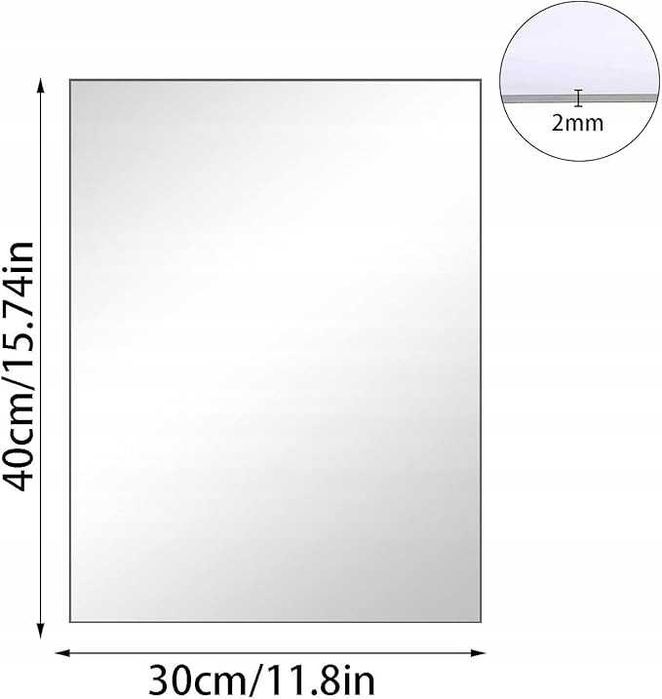 Lustro ścienne TSKDKIT prostokąt 40 x 30 mm- drobne uszkodzenie