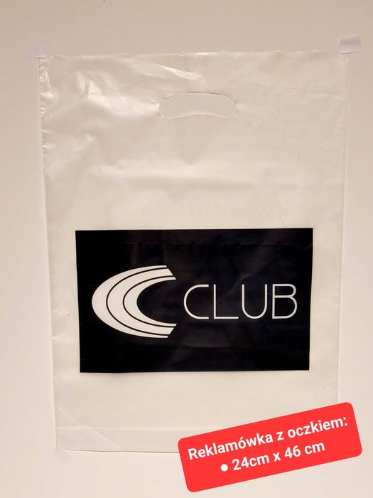 Reklamówka z oczkiem "średnia" 24cmx46cm