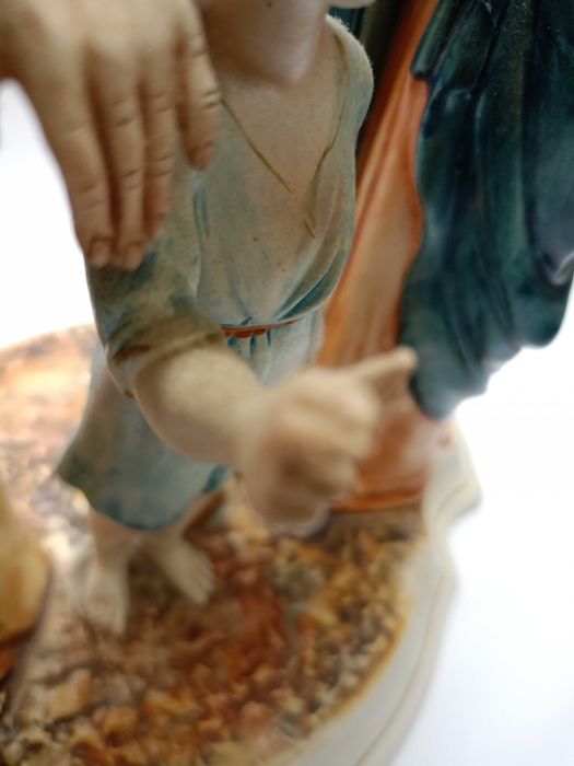 Wielka figura Capodimonte Matka Boska parcelana-