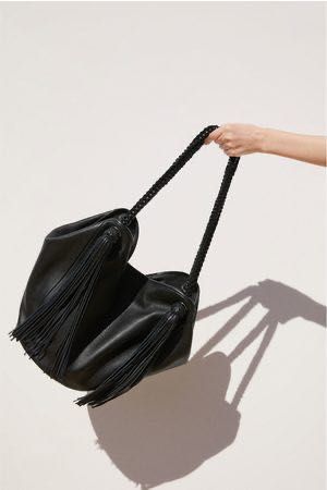 Mala tote bag preta - Nova (em pele genuína)