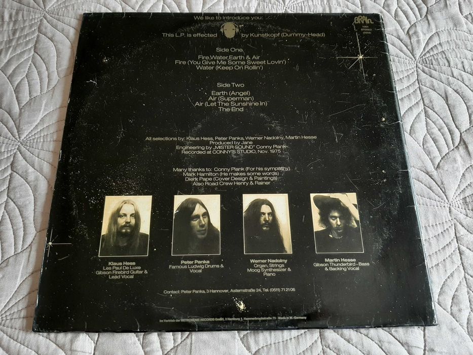 Jane - Fire, Water, Earth & Air - Germany - Vinil LP