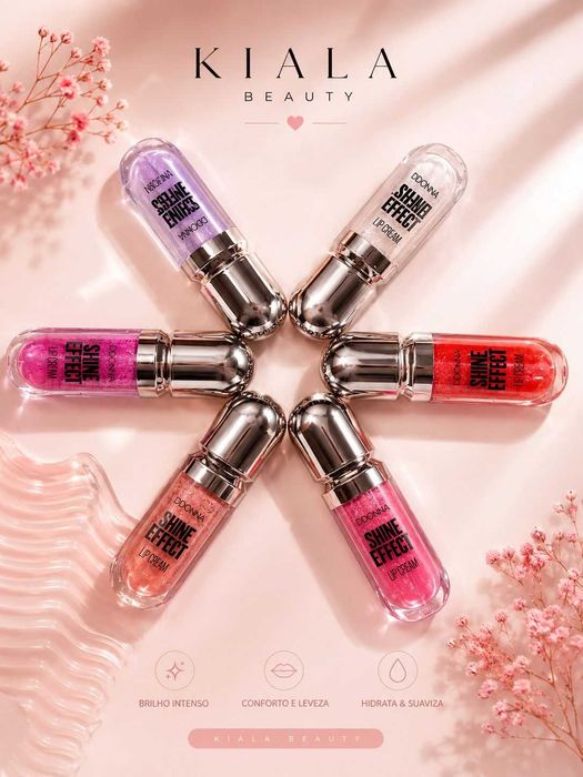 Lip Gloss Shine Effect - 12 Tons Disponíveis (Novo)