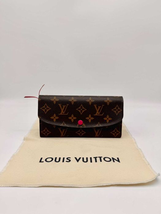 LV Louis Vuitton długi portfel Czerwony przycisk