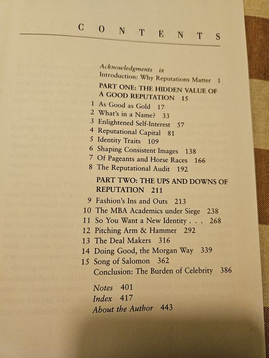Reputation. Realizing value from the corporate image, Charles Fombrun