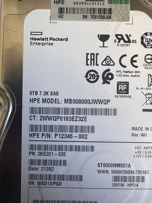 HDD 8TB SAS HP Enterprise