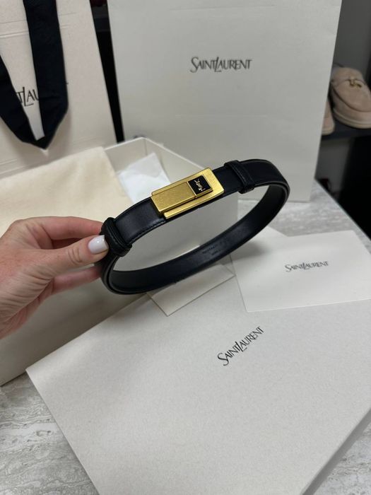 Ремень YSL Yves Saint Laurent повний комплект бутика розмір регулюється шкіряний
