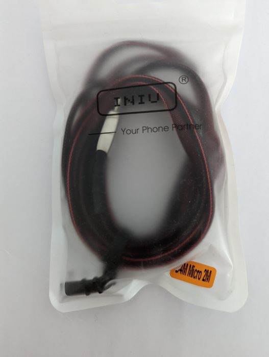 Зарядний кабель micro USB  INIU 2М, швидкий 3.1A, QC 3.0 Fast Charging