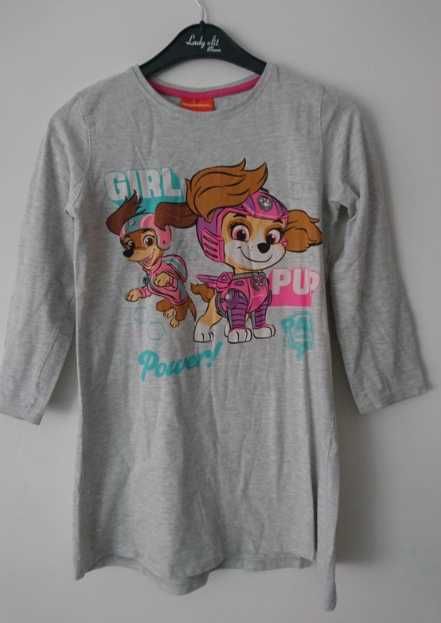 Szara bluzka na długi rękaw Psi Patrol, r 122/128