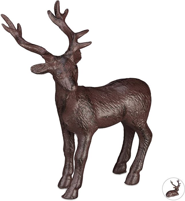 Żeliwna figurka jelenia Relaxdays