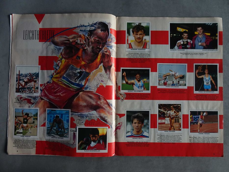 Caderneta de cromos de futebol completa Austria Sport 91/92 Panini