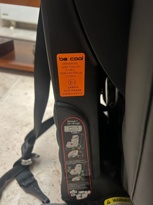 Cadeira auto Be Cool Thunder isofix grupos 1/2/3