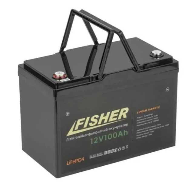 Акумулятор Літій-залізо-фосфатний Fisher LiFePo-4 100 Ah 12.8V 1280Вт Weekender/ HASWING / Haibo /