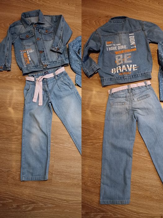 Курточка, джинси, рубашки, желетки розмір 116-122