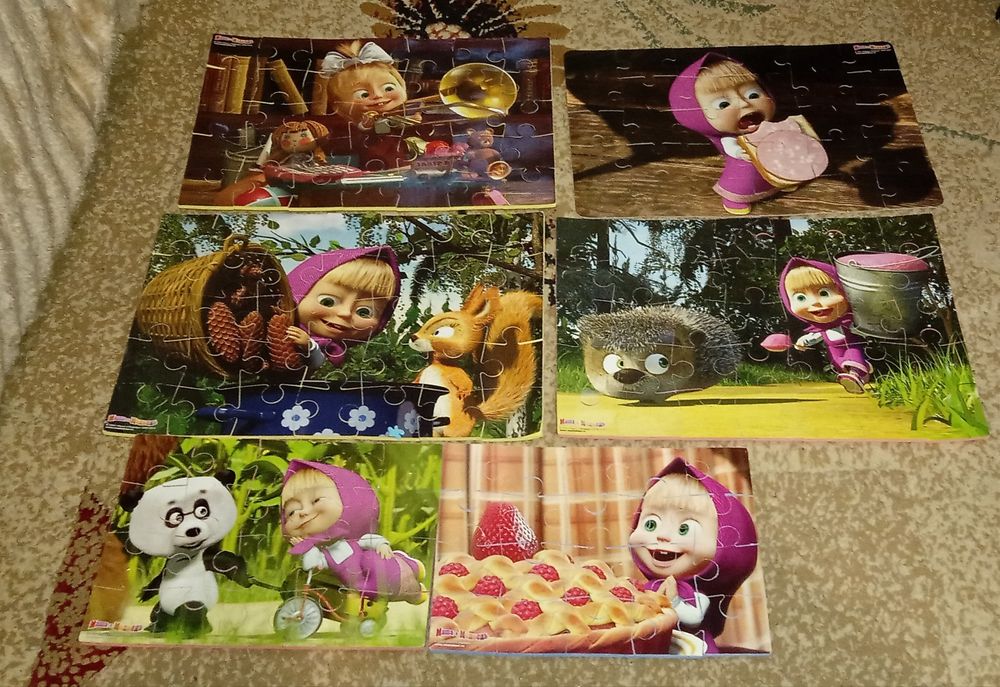 Пазли "Маша та Ведмідь", по 35 та 20 елементів