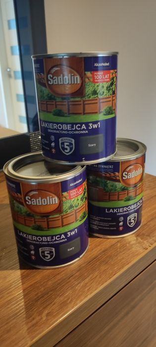 Lakierobejca  Sadolin kolor szary