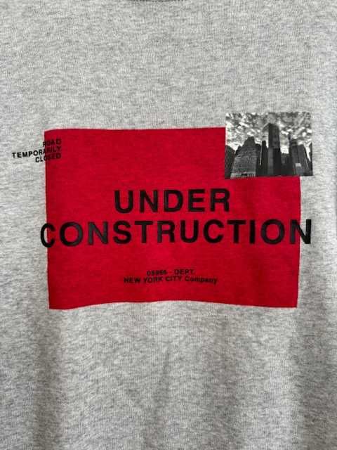 Bluza męska H&M z nadrukiem z przodu XS szara casual