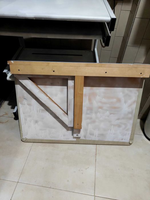 Mesa dobrável de parede branca IKEA NORBO em madeira maciça