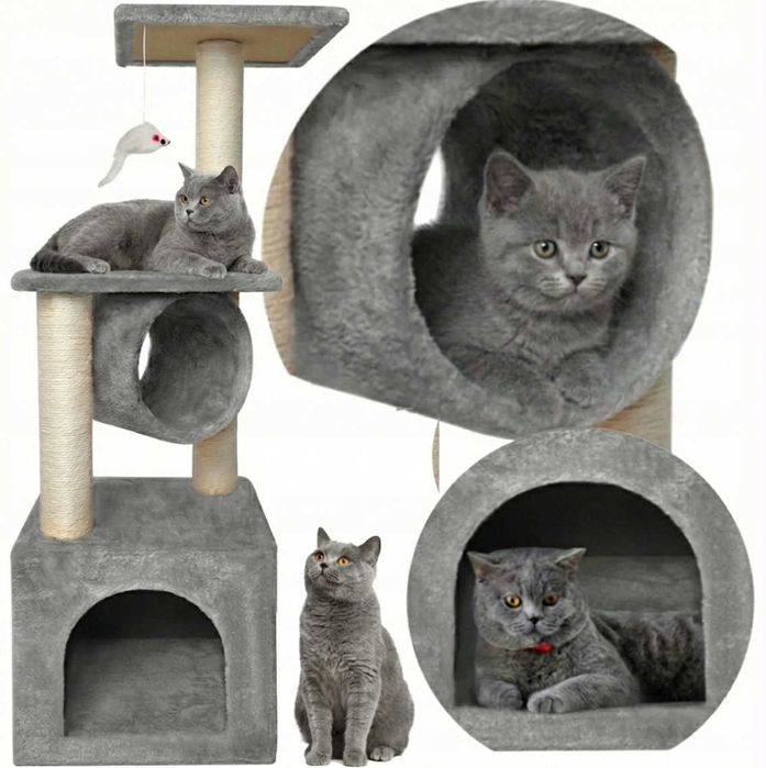 Drapak dla Kota Legowisko Drzewko Słupek Sizalowy 5 Poziomów 91 cm