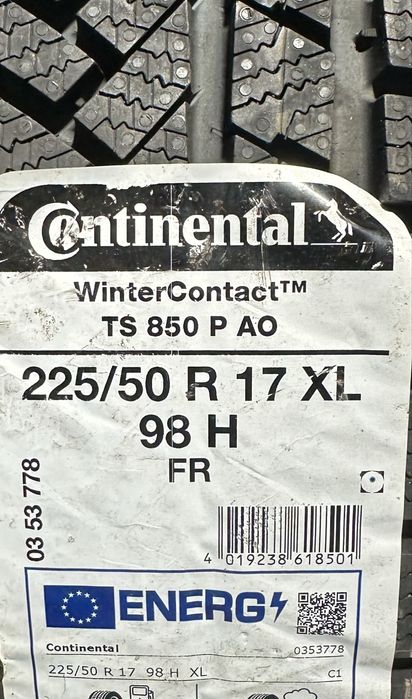1X NOWE Continental WinterContact TS850P AO 225/50 R17