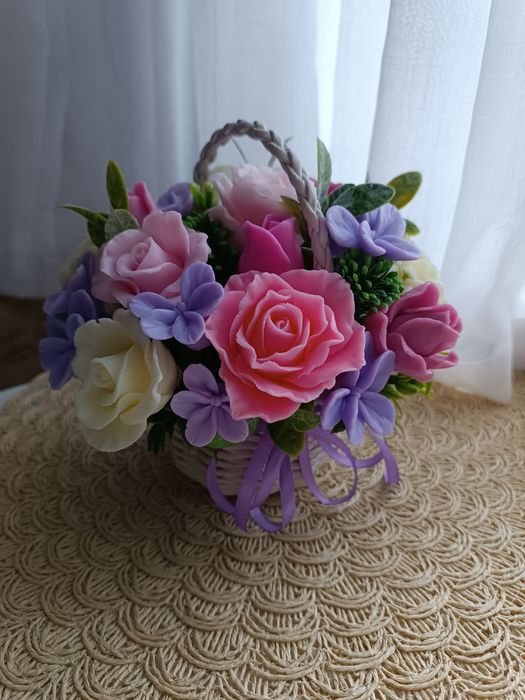 Квіти з мила. Ароматне мило ручної роботи.