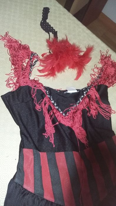 Fato de Carnaval Bailarina Can Can Moulin Rouge (NOVO)