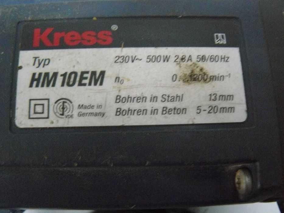 Młotowiertarka Kress udar Pneumatik Bohrhammer walizka