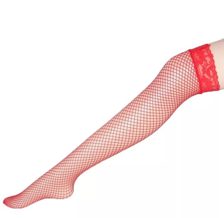 Pończochy kabaretki sexy czerwień