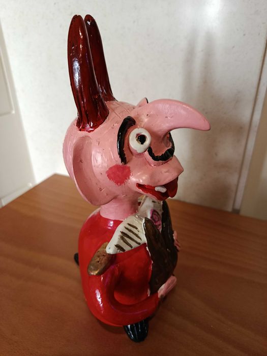 Diabo Vermelho com laço branco. Autor desconhecido