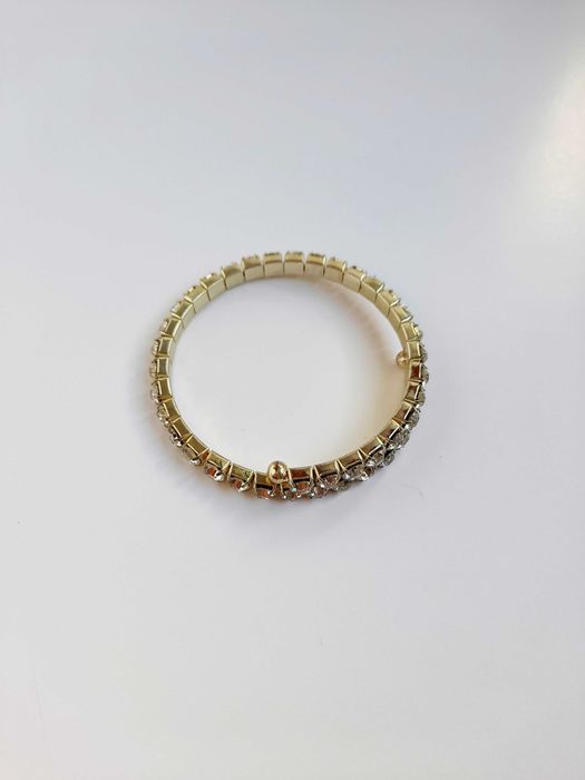 Pulseira bracelete de strass brilhantes imitação de diamantes