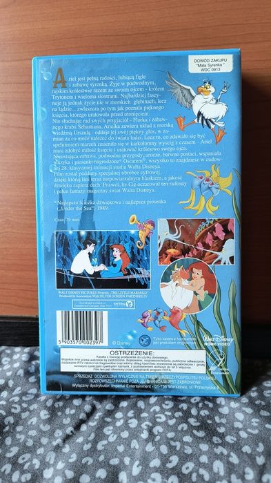 Kaseta video VHS Mała Syrenka Disney