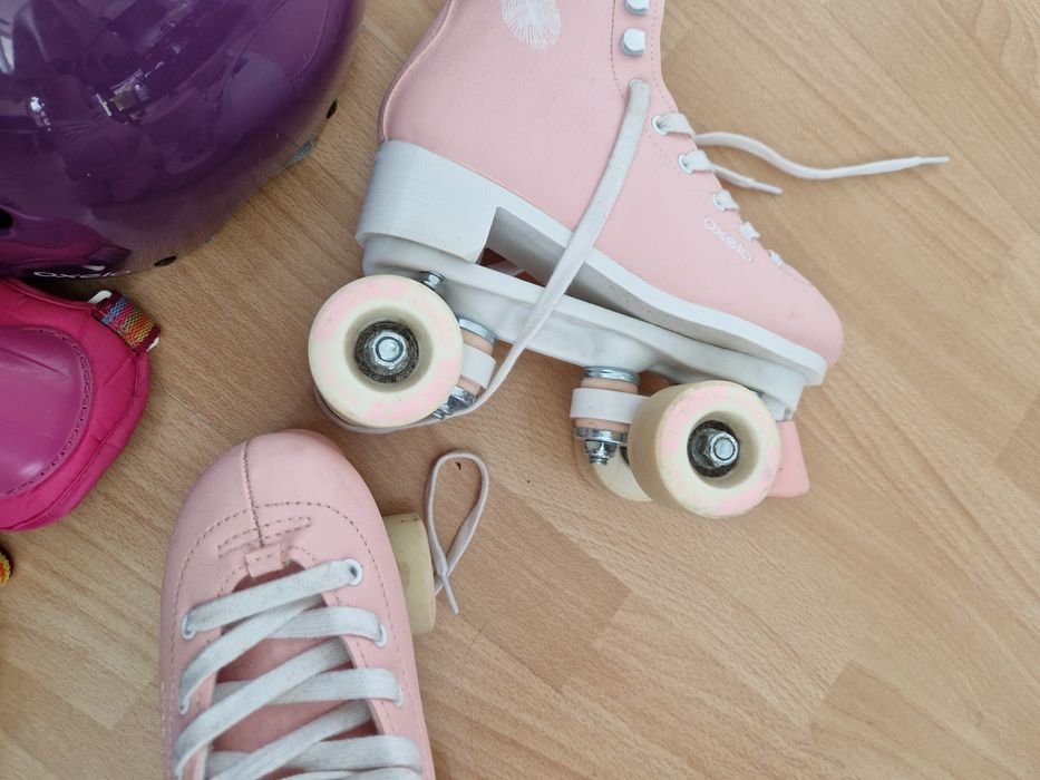 Wrotki oxelo r. 35 + kask+ komplet ochraniaczy