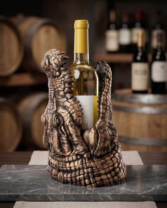 Suporte Crocodilo para Vinho