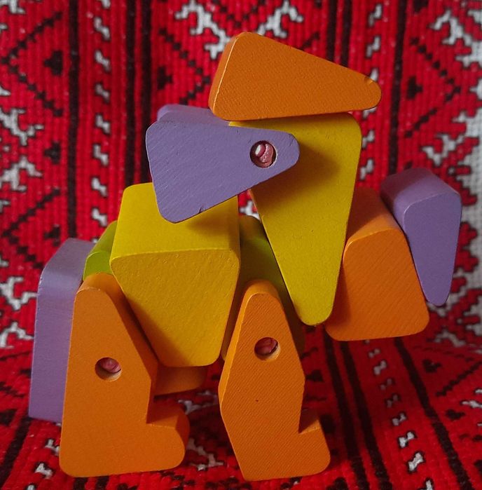Дерев'яна розвиваюча іграшка Собака Акробат