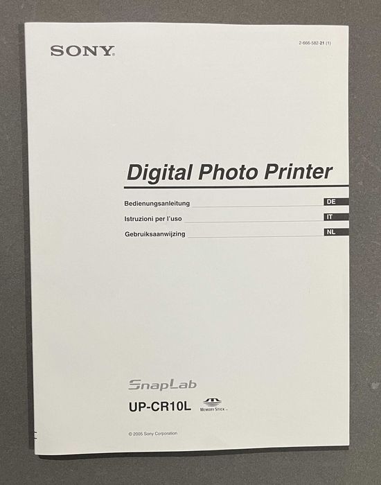 Manual Sony SnapLab UP-CR10L