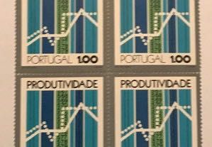 Quadra selos novos - Jornadas da Produtividade - 1973