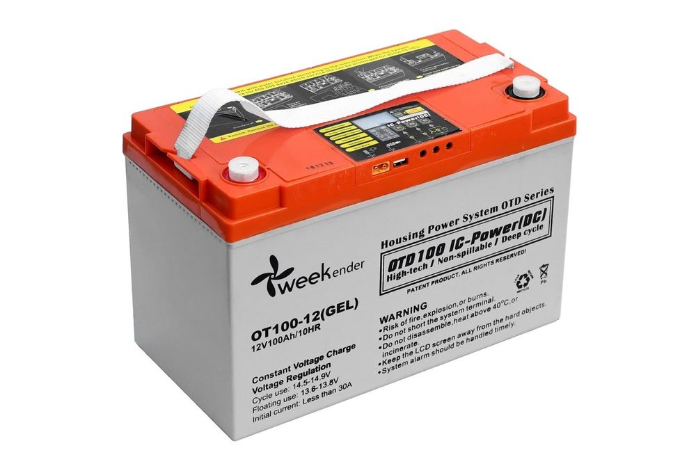 гелевый аккумулятор Weekender с дисплеем, контроллером и LVD