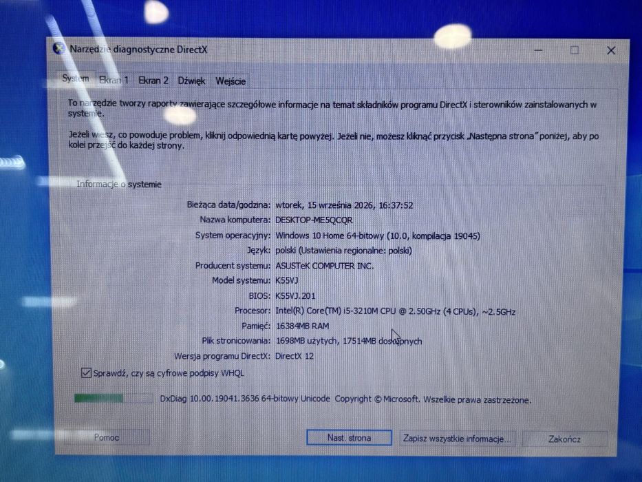 Laptop asus r500vj-sx128h i5 3210m 16gb 750gb hdd