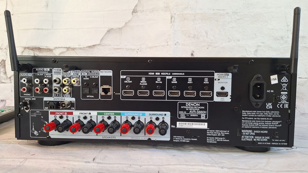 5.2 Denon AVR-S660 8K  Wifi Bt Dolby Vision eARC Net HEOS