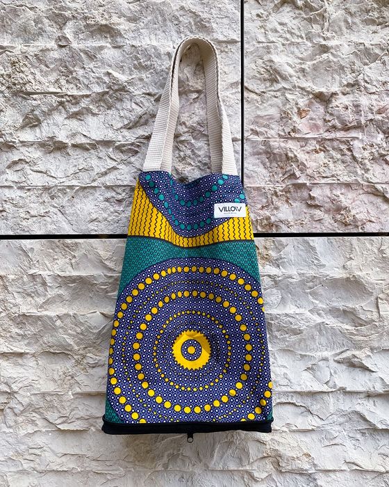 Tote bags dobráveis - tecidos africanos