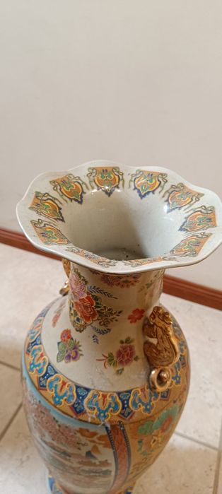 Jarro floral clássico chinês/japonês decorativo