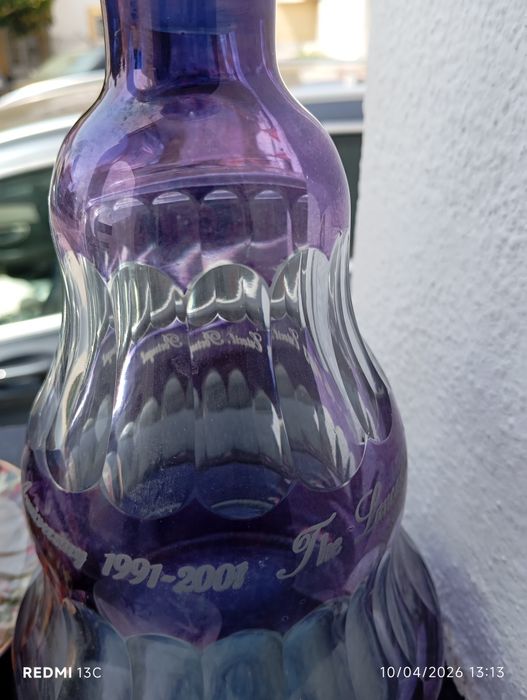 Garrafa cristal trabalhado edição limitada comemoração Estoril