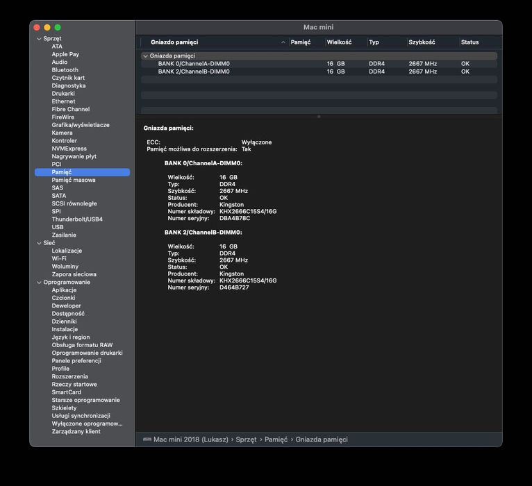 Mac mini 2018 i5 / 32 GB RAM / 512 GB SSD – wyczyszczony, 100% sprawny