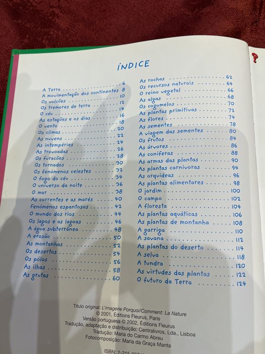 Livro natureza respostas as perguntas das criancas