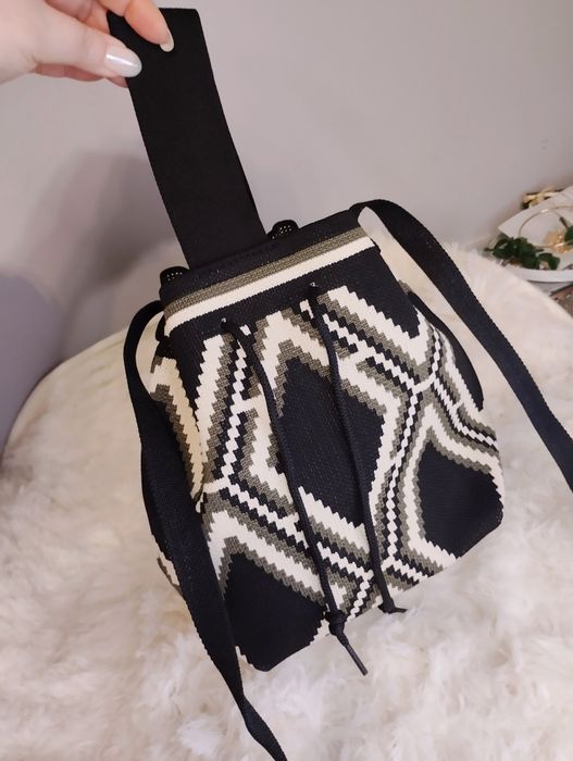 Torebka typu worek w stylu Wayuu, etno boho