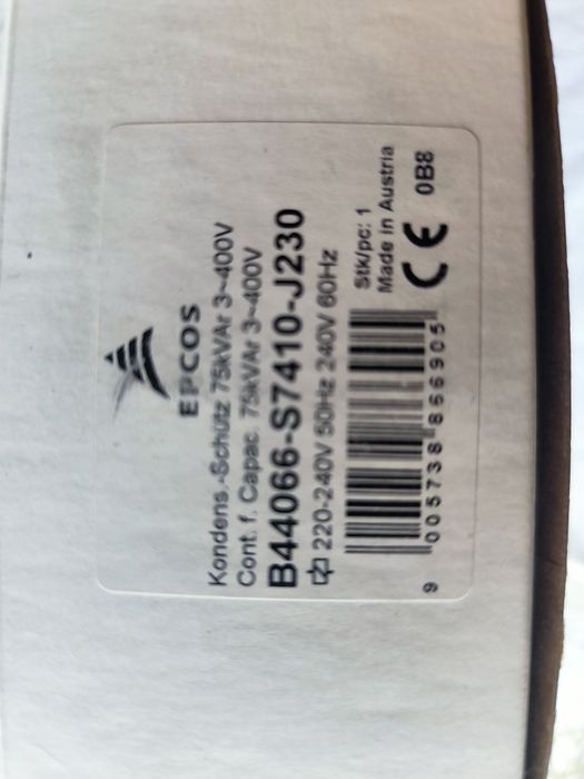 EPCOS B44066-S7410 75kVar 400v  контактор для підключення конденсаторів