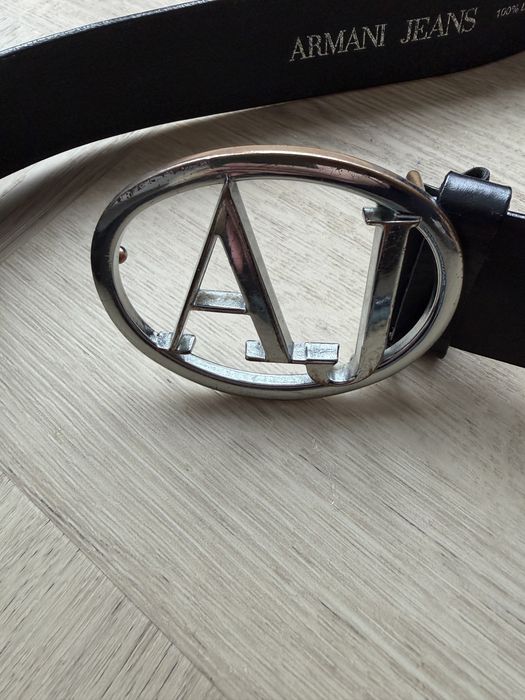 Skorzany pasek Armani Jeans