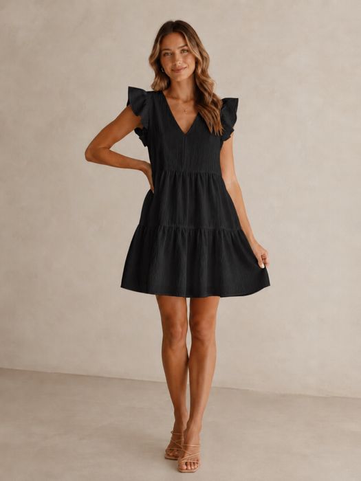 Sukienka czarna krótka h&m
