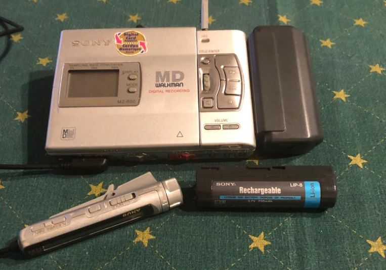 sony mini disc mzr50 + 2 dyski