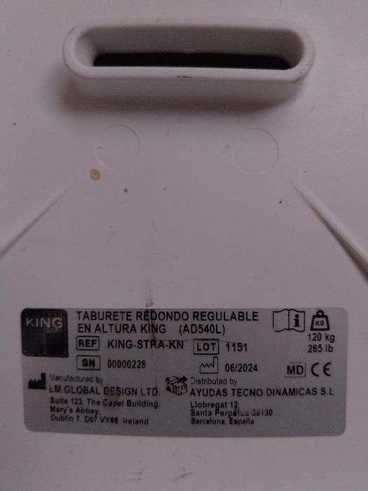 Banco apoio para duche